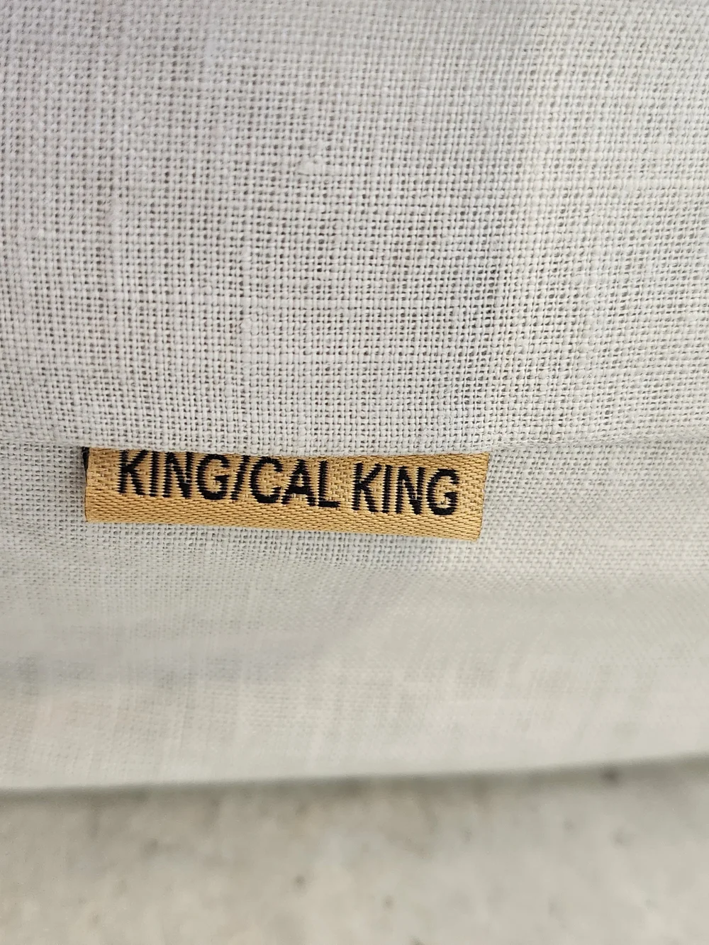 Quince European Linen Duvet Cover King Cal King Light Gray NWT